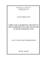 (luận văn thạc sĩ) chiến lược marketing cho công ty TNHH MTV lữ hành vitours đà nẵng 