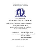 Ứng dụng phần mềm mã nguồn mở openoffice trong công tác văn phòng thuộc trường đại học nội vụ hà nội pdf 