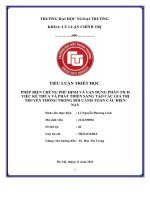 Phép biện chứng về phủ định và vận dụng phân tích việc kế thừa và phát triển sang tạo các giá trị truyền thống trong bối cảnh toàn cầu hóa hiện nay