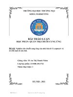 tiểu luận nghiên cứu chuỗi cung ứng của nhà bán lẻ co opmart và trả lời một số câu hỏi  