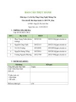 BÁO cáo THỰC HÀNH môn học cơ sở hạ tầng công nghệ thông tin tên chủ đề bài thực hành 1+2 BVTW hue 