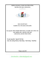 (SKKN CHẤT 2020) một số biện pháp nâng cao hiệu quả công tác chủ nhiệm lớp 1, trường tiểu học chấn hưng, huyện vĩnh tường 