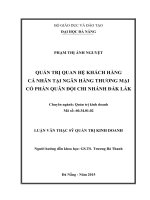 (luận văn thạc sĩ) quản trị quan hệ khách hàng cá nhân tại ngân hàng TMCP quân đội , chi nhánh đăk lăk 