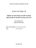 Nghiên cứu ảnh hưởng của ph của dung dịch ẩm đến tốc độ khô của mực trên tờ in 