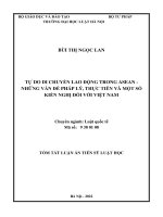 Tự do di chuyển lao động trong ASEAN - Những vấn đề pháp lý, thực tiễn và một số kiến nghị đối với Việt Nam tt