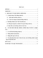 Hệ thống chính trị và vấn đề đổi mới hệ thống chính trị Việt Nam hiện nay