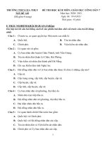 Đề thi học kì 2 môn GDCD lớp 7 năm 2020-2021 - Trường THCS Gia Thụy