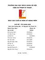 Báo cáo cuối kì môn kỹ năng mềm chủ đề tín dụng đen 