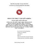 Quy trình thanh toán quốc tế bằng phương thức tín dụng chứng từ của nhóm xuất khẩu xuất trình trực tiếp tại trung tâm tác nghiệptài trợ thương mại ngân hàng đầu tư và phát triển việt nam (BIDV)