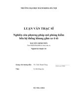 Nghiên cứu phương pháp mô phỏng kiểm bền hệ thống khung gầm xe ô tô 