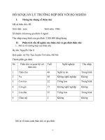 BÁO cáo hồ sơ QUẢN lý TRƯỜNG hợp đối với hộ NGHÈO