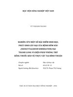 (LUẬN văn THẠC sĩ) nghiên cứu một số đặc điểm sinh học, phát sinh gây hại của bệnh đốm nâu (neoscytalidium dimidiatum) hại thanh long và biện pháp phòng trừ bằng thuốc bảo vệ thực vật tại bình thuận 