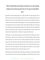 (SKKN mới NHẤT) SKKN một số giải pháp xây dựng trường học an toàn phòng chống tai nạn thương tích cho trẻ trong trường mầm non 