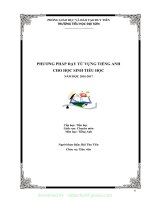 (SKKN mới NHẤT) SKKN SKKN  phương pháp dạy từ vựng tiếng anh tiểu học 