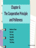TIỂU LUẬN chapter 6 the cooperative principle and politeness 