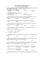 ĐỀ THI THỬ hóa học 12 