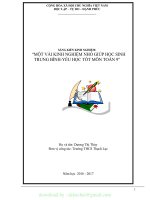 (SKKN mới NHẤT) SKKN một vài kinh nghiệm nhỏ giúp học sinh trung b̀nh yếu học tốt môn toán 9 