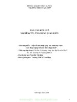 (SKKN mới NHẤT) SKKN một số thủ thuật giúp học sinh lớp 9 lựa chọn được dạng biểu đồ thích hợp nhất 