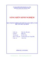 (SKKN mới NHẤT) SKKN một số kinh nghiệm giúp trẻ mẫu giáo nhỡ 4   5 tuổi học tốt môn tạo hình 