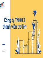 slide thuyết trình tiểu luận công ty TNHH 2 thành viên trở lên 