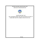 Chuyên đề thực tập đẩy mạnh hoạt động tiêu thụ sản phẩm