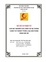 Nghiên cứu, thiết kế hệ thống cánh tay robot phân loại sản phẩm bằng mã QR