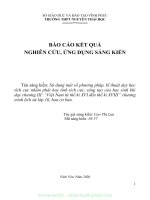 (SKKN mới NHẤT) SKKN sử dụng một số phương pháp, kĩ thuật dạy học tích cực nhằm phát huy tính tích cực, sáng tạo của học sinh khi dạy chương III “việt nam từ thế kỉ XVI đến thế kỉ XVIII 