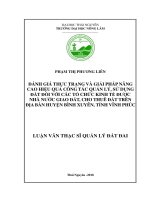 (LUẬN văn THẠC sĩ) đánh giá thực trạng và giải pháp nâng cao hiệu quả công tác quản lý, sử dụng đất đối với các tổ chức kinh tế được nhà nước giao đất, cho thuê đất trên địa bàn huyện bình xuyên, tỉnh vĩnh phúc​ 