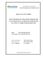 (LUẬN văn THẠC sĩ) phân tích hiệu quả hoạt động kinh doanh và các giải pháp nâng cao hiệu quả hoạt động kinh doanh tại công ty tnhh mỹ phẩm pháp việt​ 