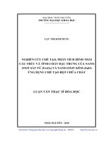 (LUẬN văn THẠC sĩ) nghiên cứu chế tạo, phân tích hình thái cấu trúc và tính chất đặc trưng của nano oxit sắt từ (fe3o4) và nano oxit kẽm (zno) ứng dụng chế tạo bột chữa cháy​ 