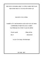 (LUẬN văn THẠC sĩ) nghiên cứu thành phần loài giáp xác ký sinh (copepods) ở một số loài cá biển tại tỉnh quảng ninh và quảng bình​ 