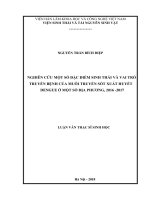 (LUẬN văn THẠC sĩ) nghiên cứu một số đặc điểm sinh thái và vai trò truyền bệnh của muỗi truyền sốt xuất huyết dengue ở một số địa phương, 2016 2017​ 