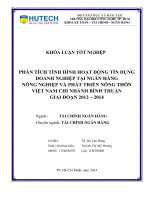 (LUẬN văn THẠC sĩ) phân tích tình hình hoạt động tín dụng doanh nghiệp tại ngân hàng nông nghiệp và phát triển nông thôn việt nam chi nhánh bình thuận giai đoạn 2012   2014​ 