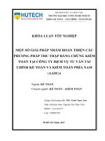 (LUẬN văn THẠC sĩ) một số giải pháp nhằm hoàn thiện các phương pháp thu thập bằng chứng kiểm toán tại công ty dịch vụ tư vấn tài chính kế toán và kiểm toán phía nam (aascs)​ 