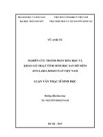 (LUẬN văn THẠC sĩ) nghiên cứu thành phần hóa học và khảo sát hoạt tính sinh học san hô mềm sinularia dissecta 