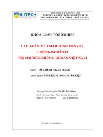 (LUẬN văn THẠC sĩ) các nhân tố ảnh hưởng đến giá chứng khoán ở thị trường chứng khoán việt nam​ 