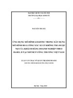 (LUẬN văn THẠC sĩ) ứng dụng mô hình logistic trong xây dựng mô hình đo lường xác suất không trả được nợ của khách hàng doanh nghiệp theo basel II tại vietinbank 