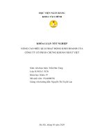 771 nâng cao hiệu quả hoạt động kinh doanh của công ty cổ phần chứng khoán nhất việt,khoá luận tốt nghiệp