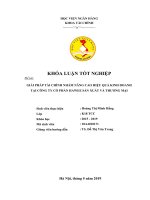 250 giải pháp tài chính nhằm nâng cao hiệu quả kinh doanh tại công ty cổ phần hawee sản xuất và thương mại,khoá luận tốt nghiệp