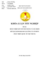 443 hoàn thiện kế toán bán hàng và xác định kết quả kinh doanh tại công ty cổ phần phát triển quốc tế việt trung,khoá luận tốt nghiệp