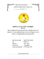 463 hoàn thiện kế toán doanh thu, chi phí cung cấp dịch vụ và xác định kết quả cung cấp dịch vụ tại công ty TNHH kiểm toán đại dương