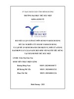 Tiểu luận Hành vi khách hàng