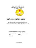 566 hoàn thiện quy trình kiểm toán khoản mục chi phí trả trước tại công ty TNHH hãng kiểm toán AASC,Khoá luận tốt nghiệp