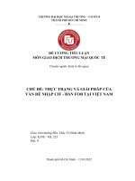 TIỂU LUẬN môn GIAO DỊCH THƯƠNG mại QUỐC tế THỰC TRẠNG và GIẢI PHÁP của vấn đề NHẬP CIF   bán FOB tại VIỆT NAM 