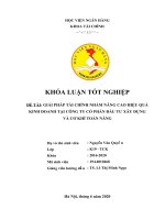 248 giải pháp tài chính nhằm nâng cao hiệu quả kinh doanh tại công ty cổ phần đầu tư xây dựng và cơ khí toàn năng,khoá luận tốt nghiệp