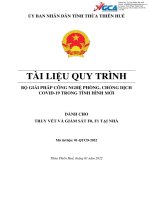 TÀI LIỆU QUY TRÌNH BỘ GIẢI PHÁP CÔNG NGHỆ PHÒNG, CHỐNG DỊCH COVID-19 TRONG TÌNH HÌNH MỚI DÀNH CHO TRUY VẾT VÀ GIÁM SÁT F0,F1 TẠI NHÀ.