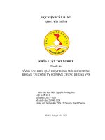 775 nâng cao hiệu quả hoạt động môi giới chứng khoán tại công ty cổ phần chứng khoán VPS
