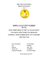 Phát triển dịch vụ cho vay ngang hàng ứng dụng công nghệ tài chính (p2p lending)   kinh nghiệm quốc tế và bài học cho việt nam,khoá luận tốt nghiệp