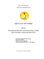 409 hoàn thiện hoạt động quản trị bán hàng tại công ty cổ phần đầu tư xây dựng và thương mại quốc tế ( ICT),Khoá luận tốt nghiệp