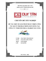 MỘT số GIẢI PHÁP HOÀN THIỆN CÔNG tác QUẢN TRỊ HOẠT ĐỘNG bán HÀNG tại CÔNG TY TNHH MM MEGA MARKET đà NẴNG (2) 